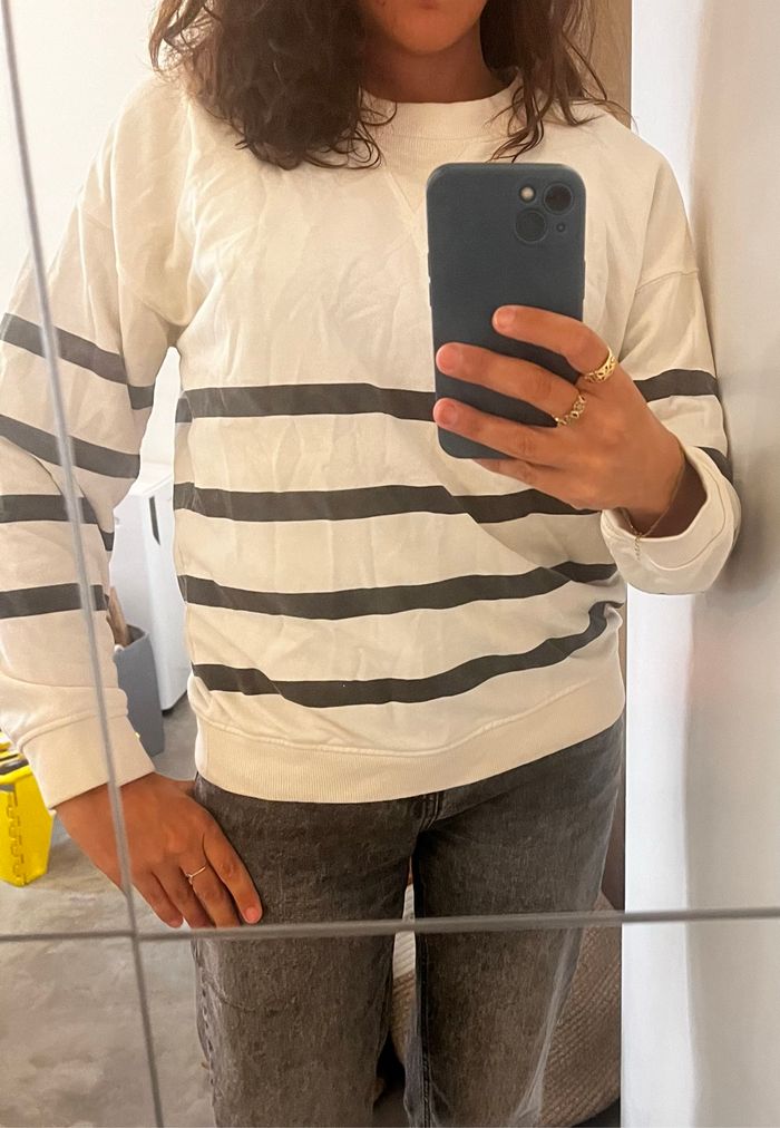 Sweat-shirt Kiabi à marinière - photo numéro 6