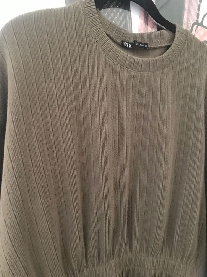 Top court manches longues resserré Zara S - photo numéro 4