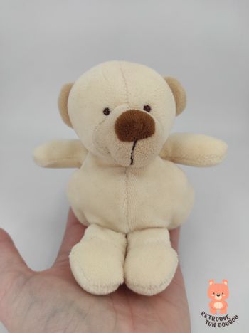 Mini doudou ours beige nicotoy
