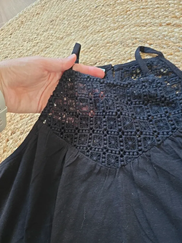 Lot debardeur noir macramé taille 36 pimkie noir - photo numéro 2