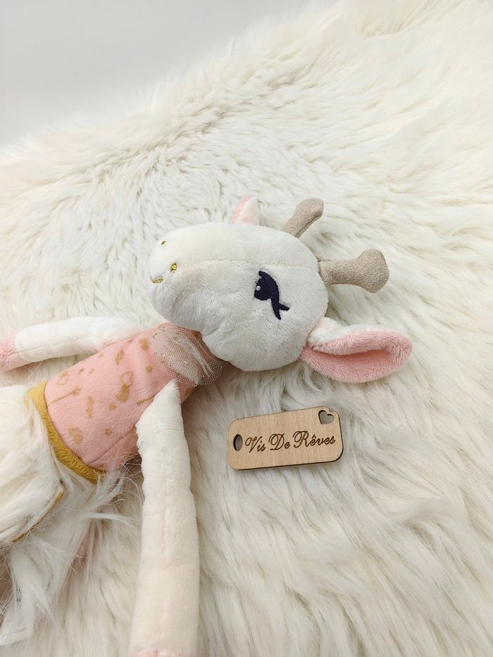 Doudou peluche Zarafa la girafe rose Les Kalines Kaloo 35 cm - photo numéro 2