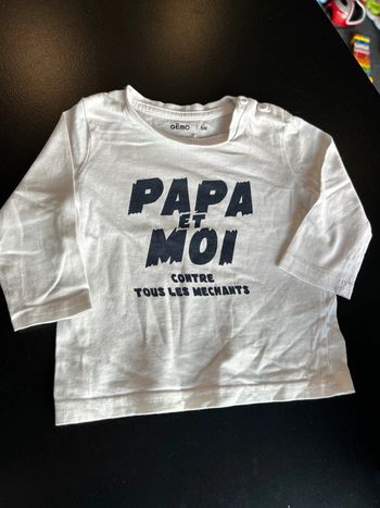 Teeshirt manche longue blanc