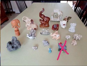 Collection de 17 éléphants