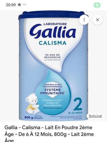 Lait galia calisma  