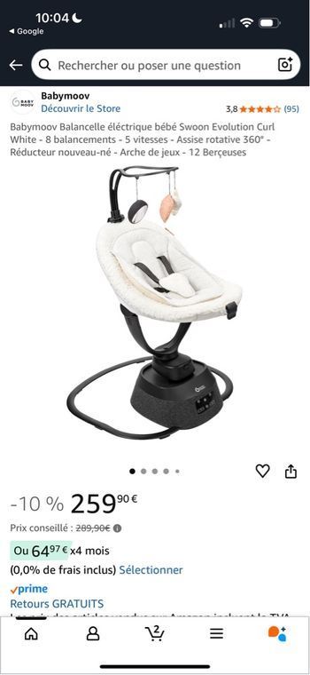 Balancelle Babymoov TBE