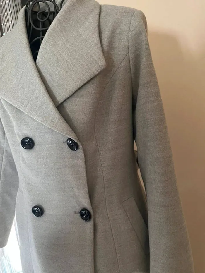 Manteau long femme gris Taille L - 40 - photo numéro 3