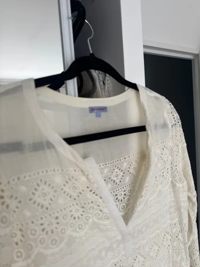 Tunique d’été Bensimon – Taille S – Dentelle & transparence - photo numéro 2