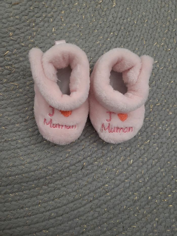 Chaussons rose en doudou - photo numéro 3