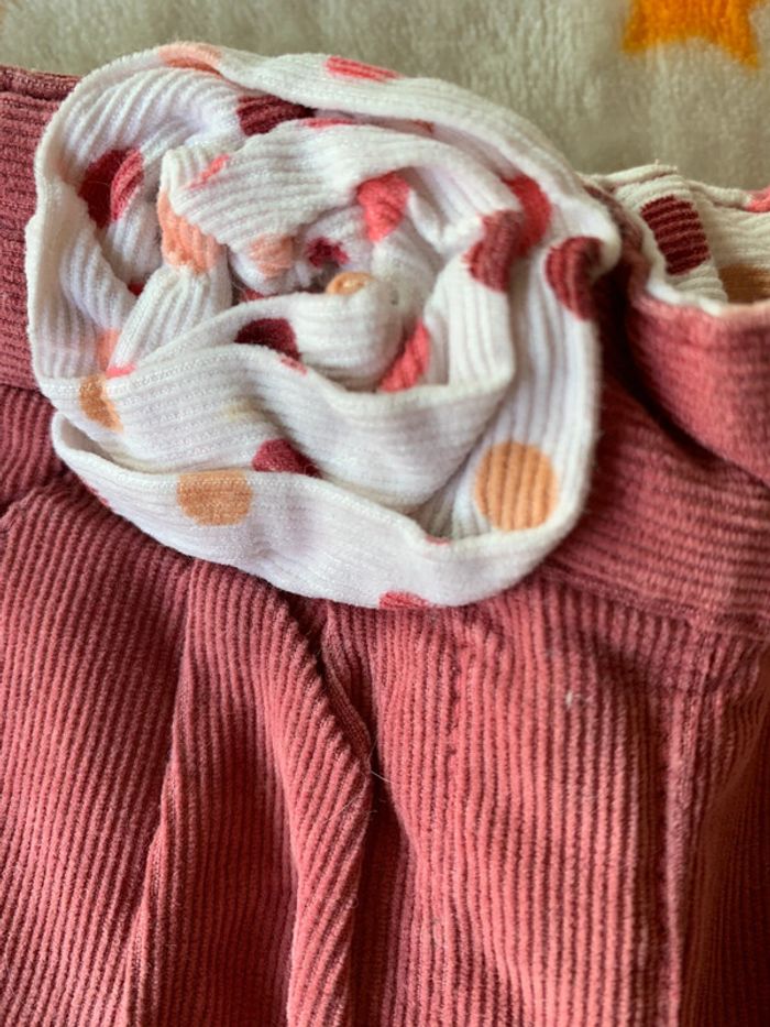 Ensemble Sergent Major Automne-Hiver Vieux Rose & Crème 9 Mois - photo numéro 7