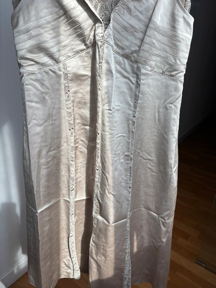 Robe beige dentelle Infinitif Paris - Taille 44 - photo numéro 6