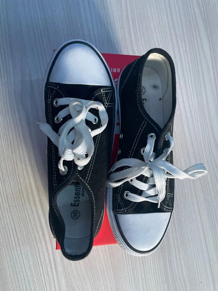 Chaussures / baskets noires enfant Essentials Bristol - photo numéro 2