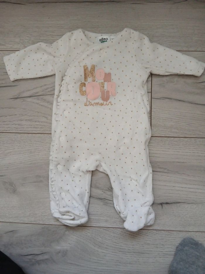 Pyjama velour ~ Gemo ~ 1mois