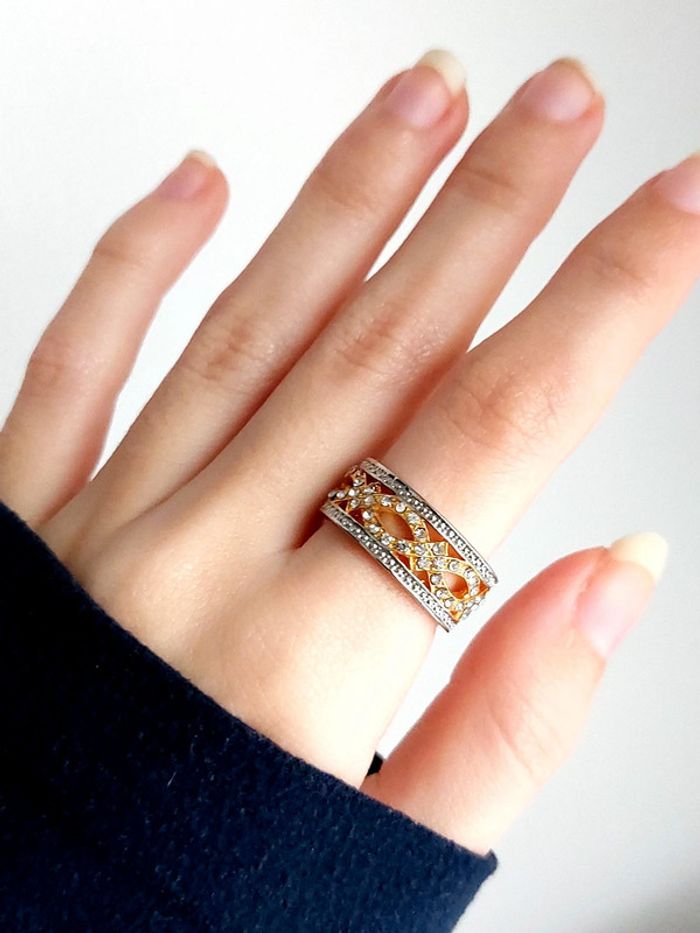 Magnifique bague anneau acier inoxydable taille 54 - photo numéro 7