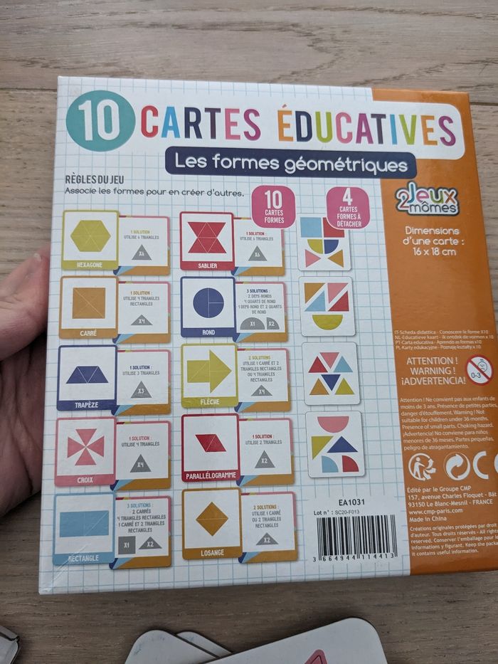 10 cartes educatives formes géométriques - photo numéro 3