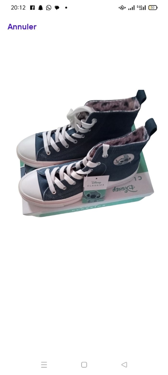 Basket montante bleu jeans pointure 39 Neuves - photo numéro 2