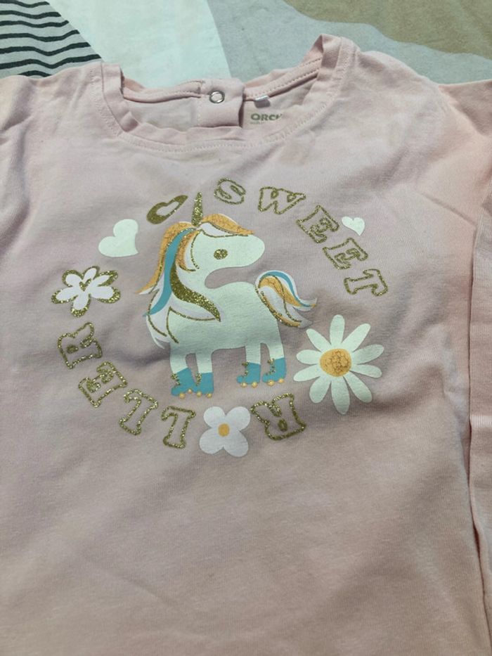 Lot de 2 tee shirt manches longues Bébé fille - photo numéro 5