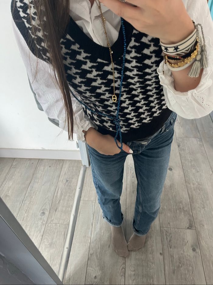 Cardigan sans manches à motif - photo numéro 2