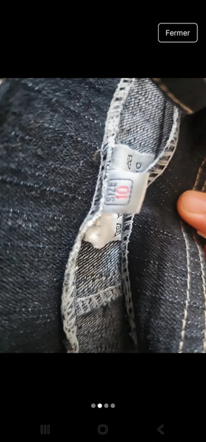 Ensemble Robe en jean fille + veste en jean  Taille 8 ans marque sans marque - photo numéro 6