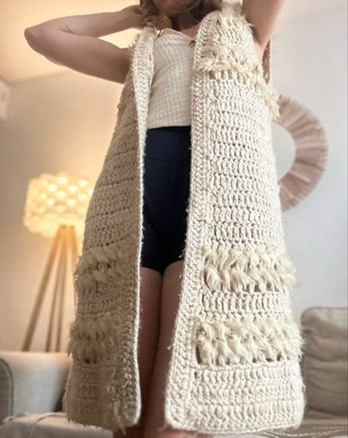 Longue veste manches courtes Vila beige - photo numéro 18