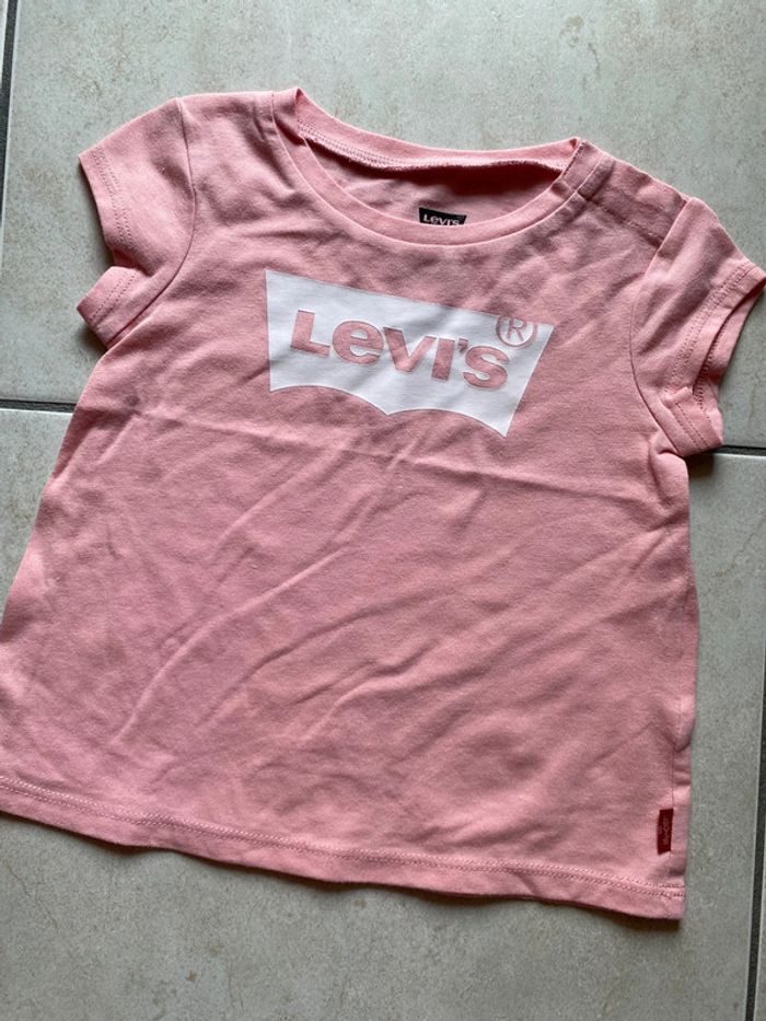 T-shirt fille rose Levis 12 mois