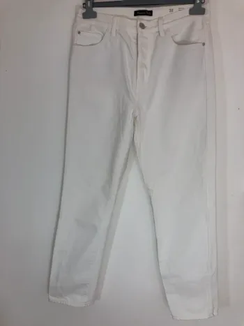 Jeans blanc Massimo Dutti
