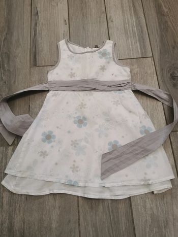 Robe en coton blanc à motifs In Extenso 4 ans