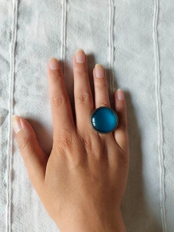 bague ajustable en acier inoxydable argenté