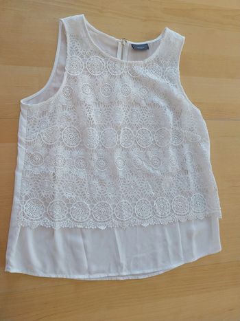 Chemise débardeur femme taille 42 blanc