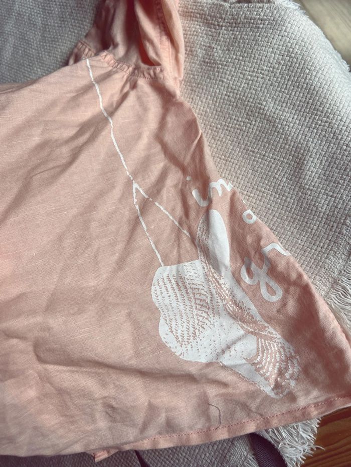 Chemise saumon abricot pastel interdit de me gronder 4 ans - photo numéro 4