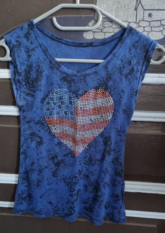 T-shirt à motif avec strass 10ans