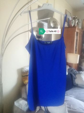🌸Top péplum bleu  Taille 40 "Mango" 🌸