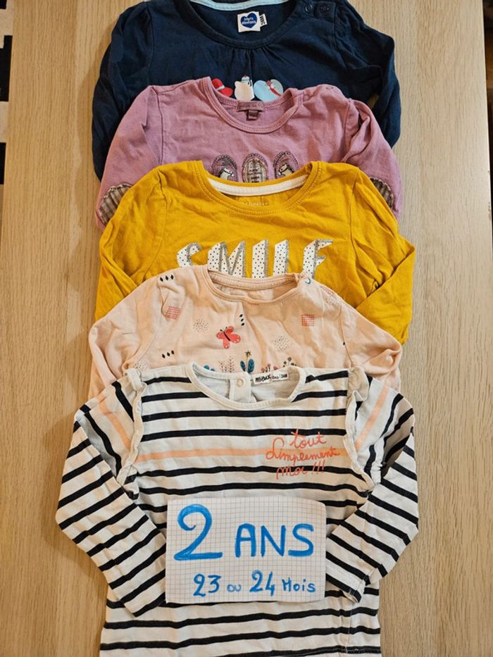 Lot 5 hauts fille 24 mois