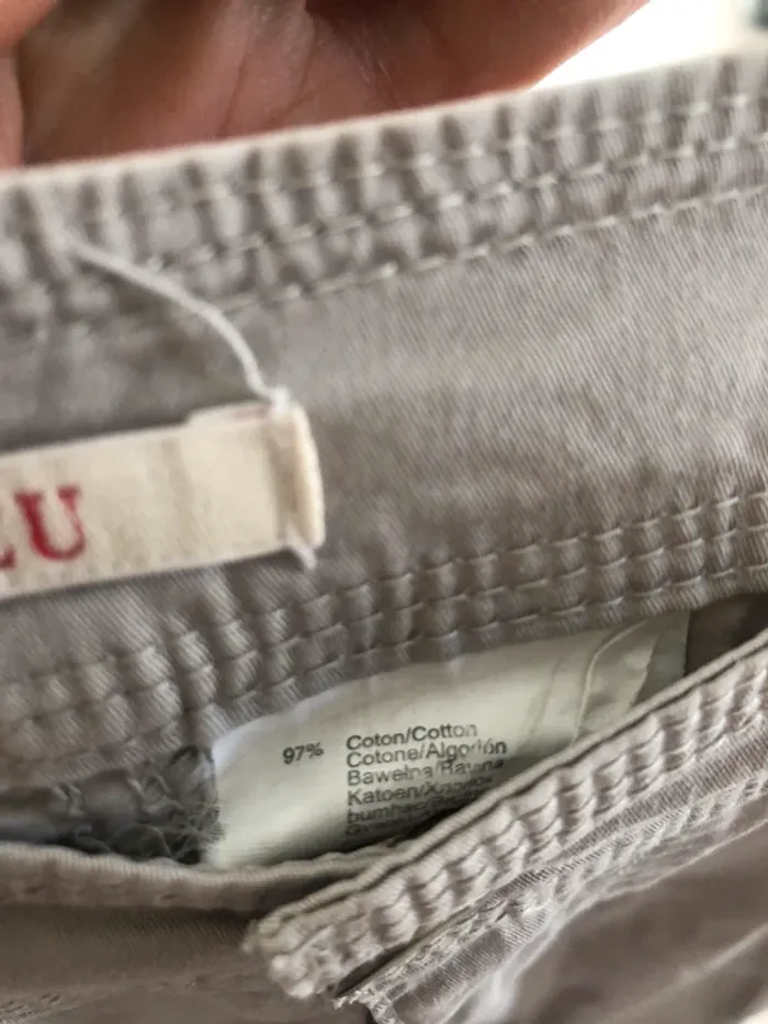 Pantacourt beige Camaïeu Taille 42 - photo numéro 4