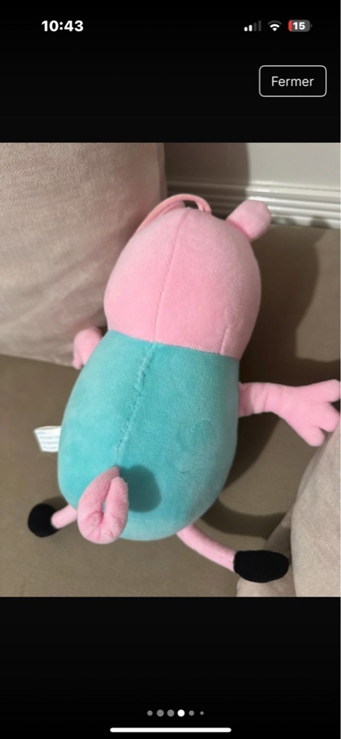 Peluche papa piG très bon état - photo numéro 3