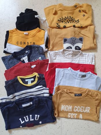 Lot 12 T-shirt manche longue 6 mois