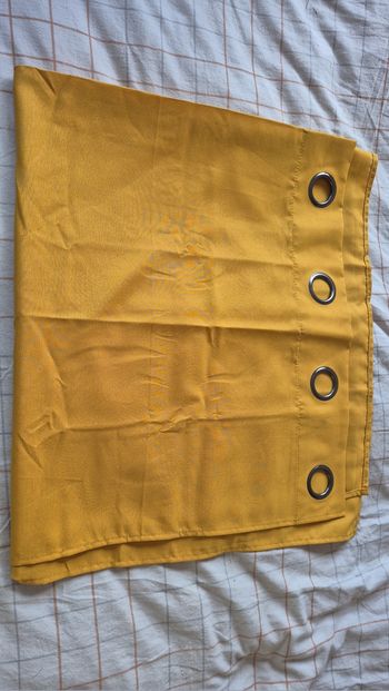 Rideau Oeillets Jaune Moutarde x1