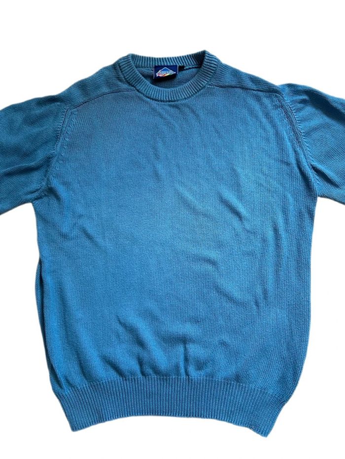 🌿Pull coton bleu vintage années 90 authentic vintage 90s Cotton sweater🌿 - photo numéro 6