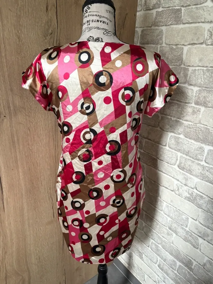Robe droite reto imprimé géométrique taille 38 - photo numéro 3