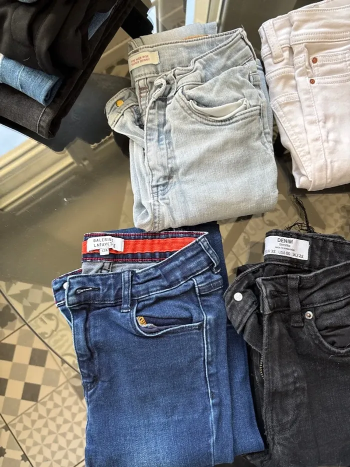 Lot de 7 pantalons/jeans taille 32/12ans/xxs - photo numéro 2