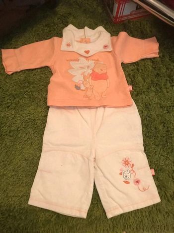 ensemble blanc et orange disney winnie 1:3 mois