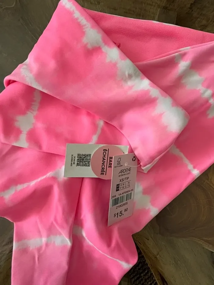 Bas de maillot de bain Ardene rose blanc échancré - photo numéro 5