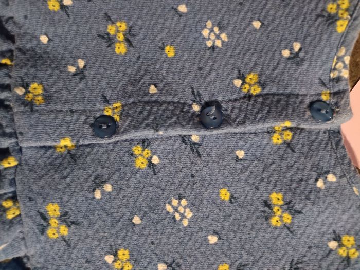 Robe bleue fleurie 12 mois - photo numéro 6