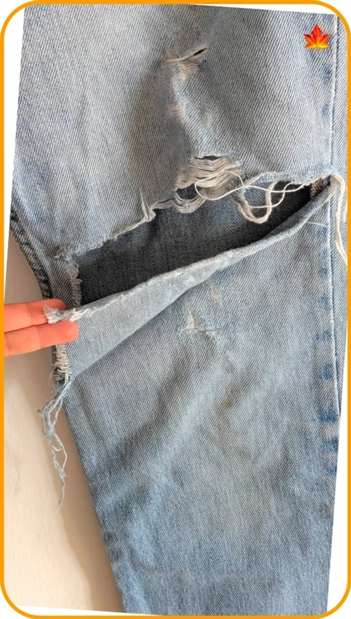 Jeans Levi's 516 vintage femme destroy 40 - photo numéro 3