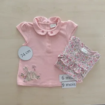 Lot de 3 t-shirt 6-9 mois 74 cm