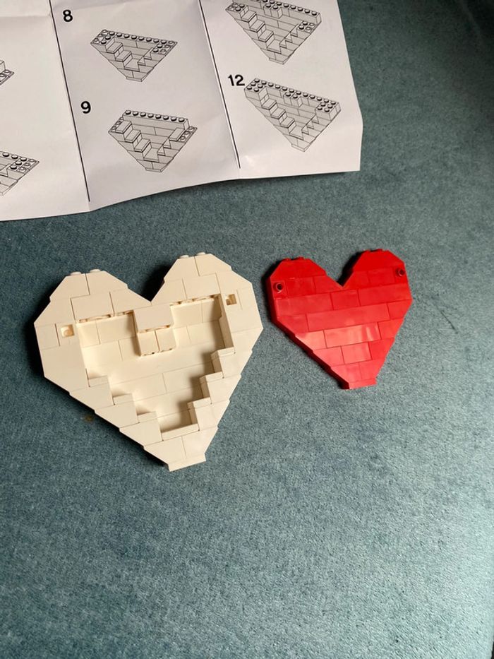 Lego heart shaped jewerly box / boîte à bijoux cœur lego neuf avec notice - photo numéro 3