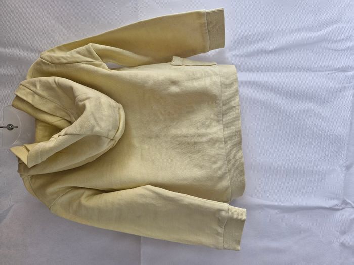 Gilet zippé capuche 36 mois Kiabi Jaune pâle Broderie Take care of my planet avec palmier - photo numéro 5