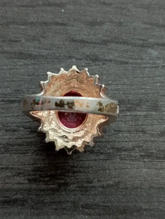 Bague imitation rubis et diamants - photo numéro 3