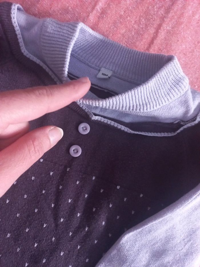 Jolie pull robe 100% coton mauve 18-24 mois - photo numéro 4