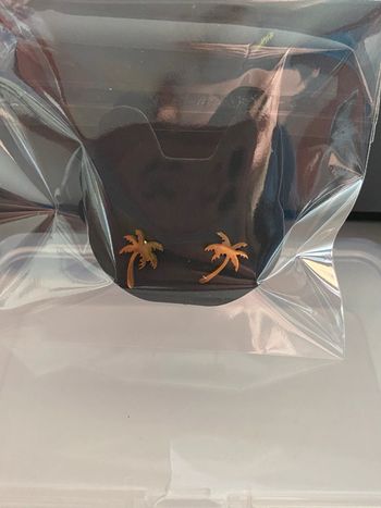 Boucles d’oreille dorée palmier