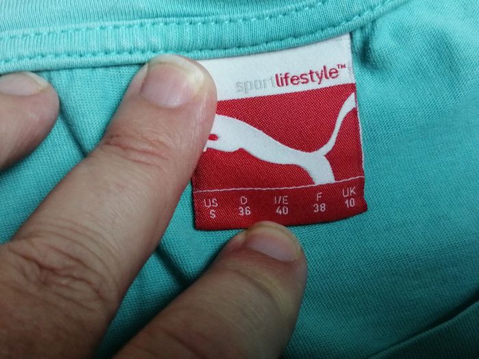 Tee shirt MC #Puma bleu vert - photo numéro 2